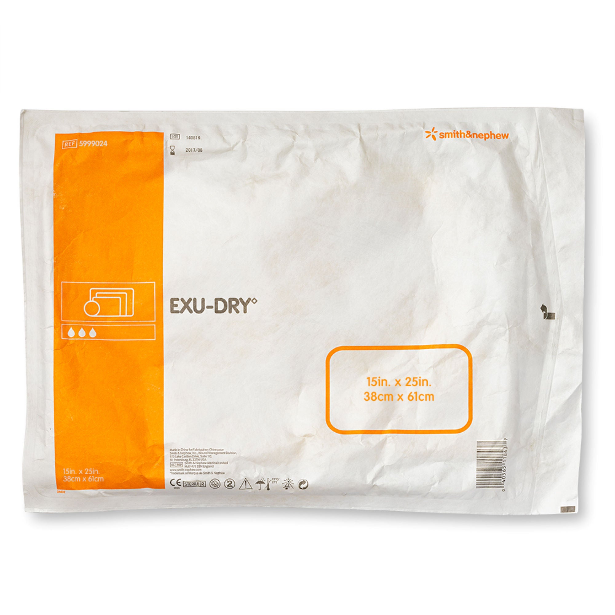 Smith & Nephew Exu-Dry Anti-Shear Super Absorbent Dressing, 15 x 24 Inch