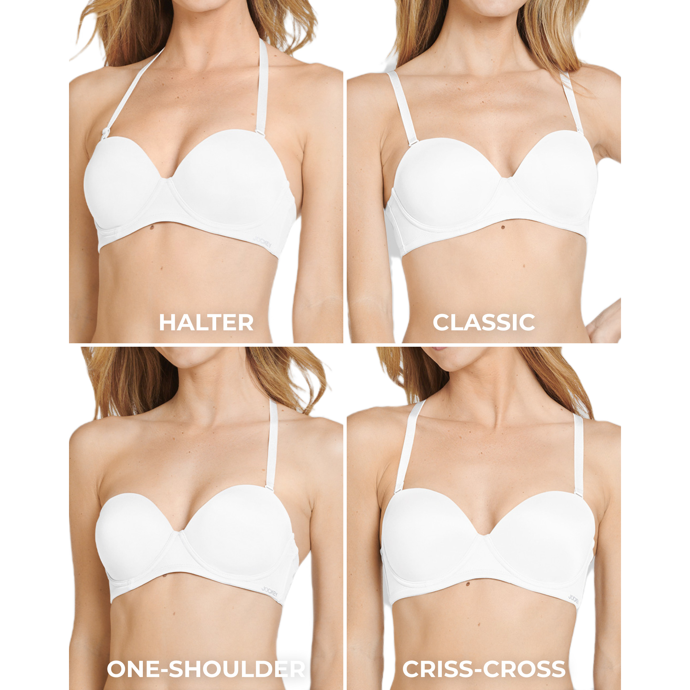 Jockey Women's Cushion Wire Multiway Strapless Bra