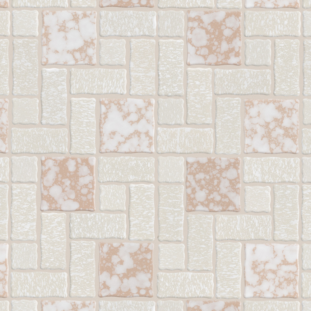Academy Bone 11-7/8 in. x 11-7/8 in. Porcelain Mosaic Tile