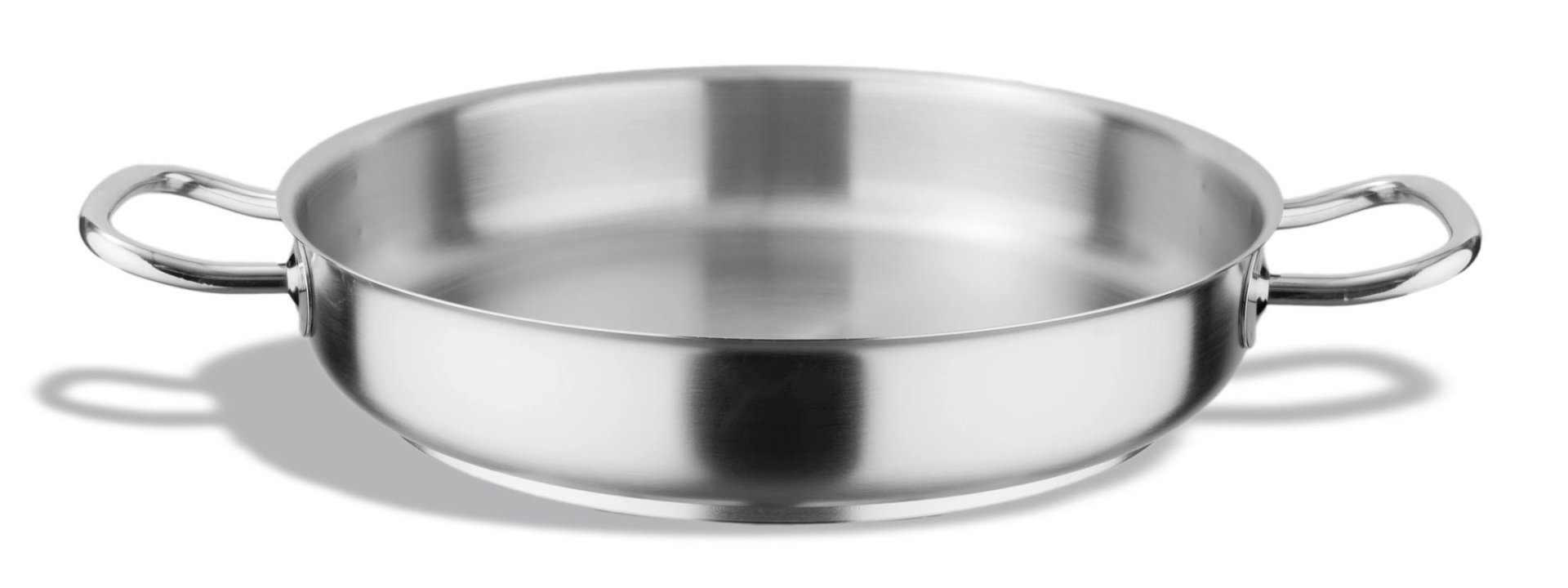 Paellera sin tapa Inox-Pro 40 centímetros listo para la inducción en acabado satinado