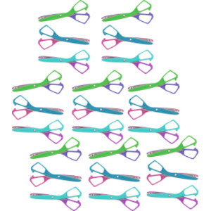 Economy Plastic Safety Scissors, 5-1/2" Blunt, Assorted Colors (No Color Choice), Pack of 24