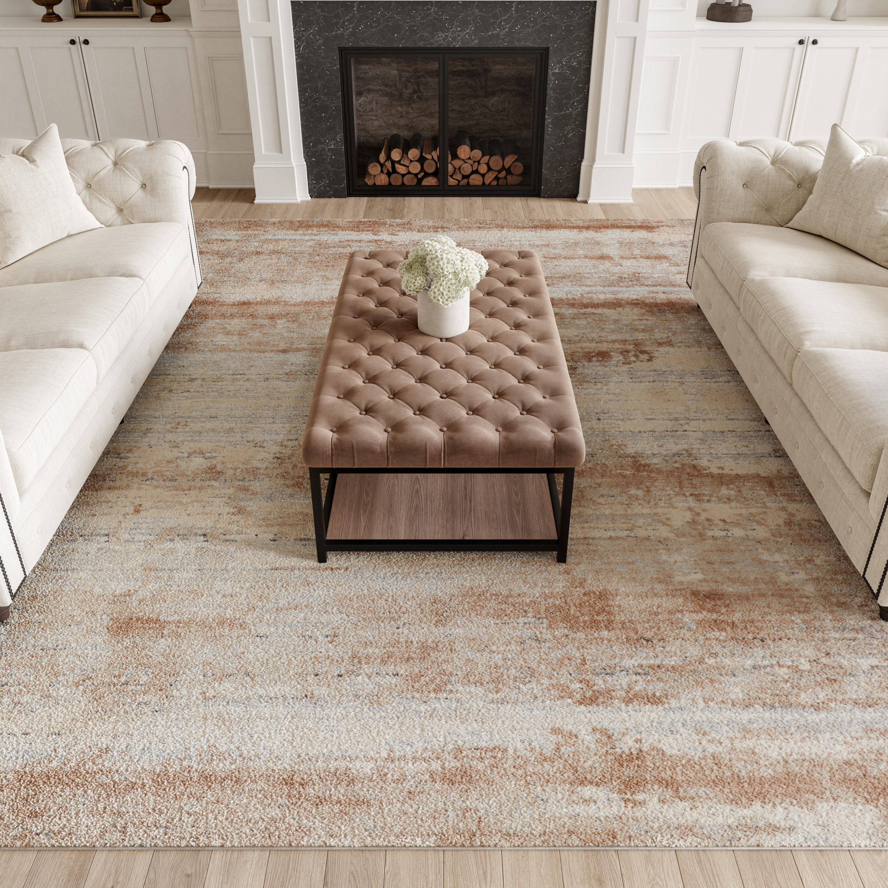 Nourison Rustic Textures 7'10" x 10'6" Beige Modern Indoor Rug