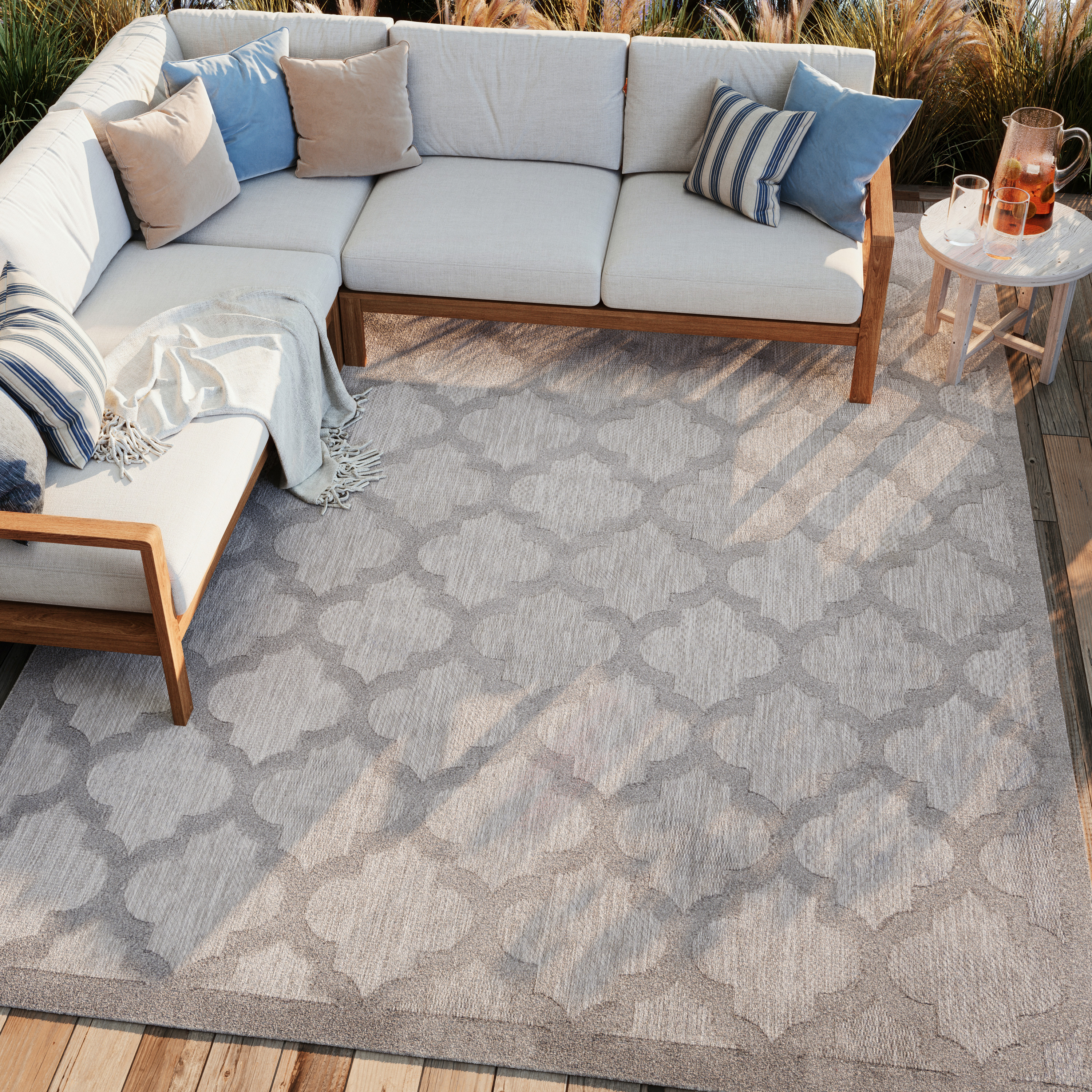 Nourison Easy Care 8' x 10' Silver Grey Modern Rug