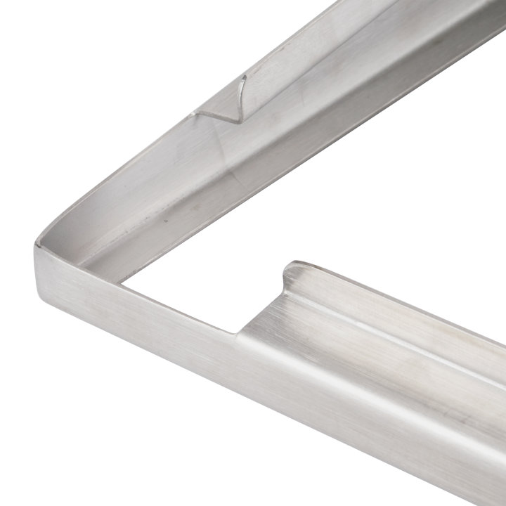 Single stainless steel angled adapter plate