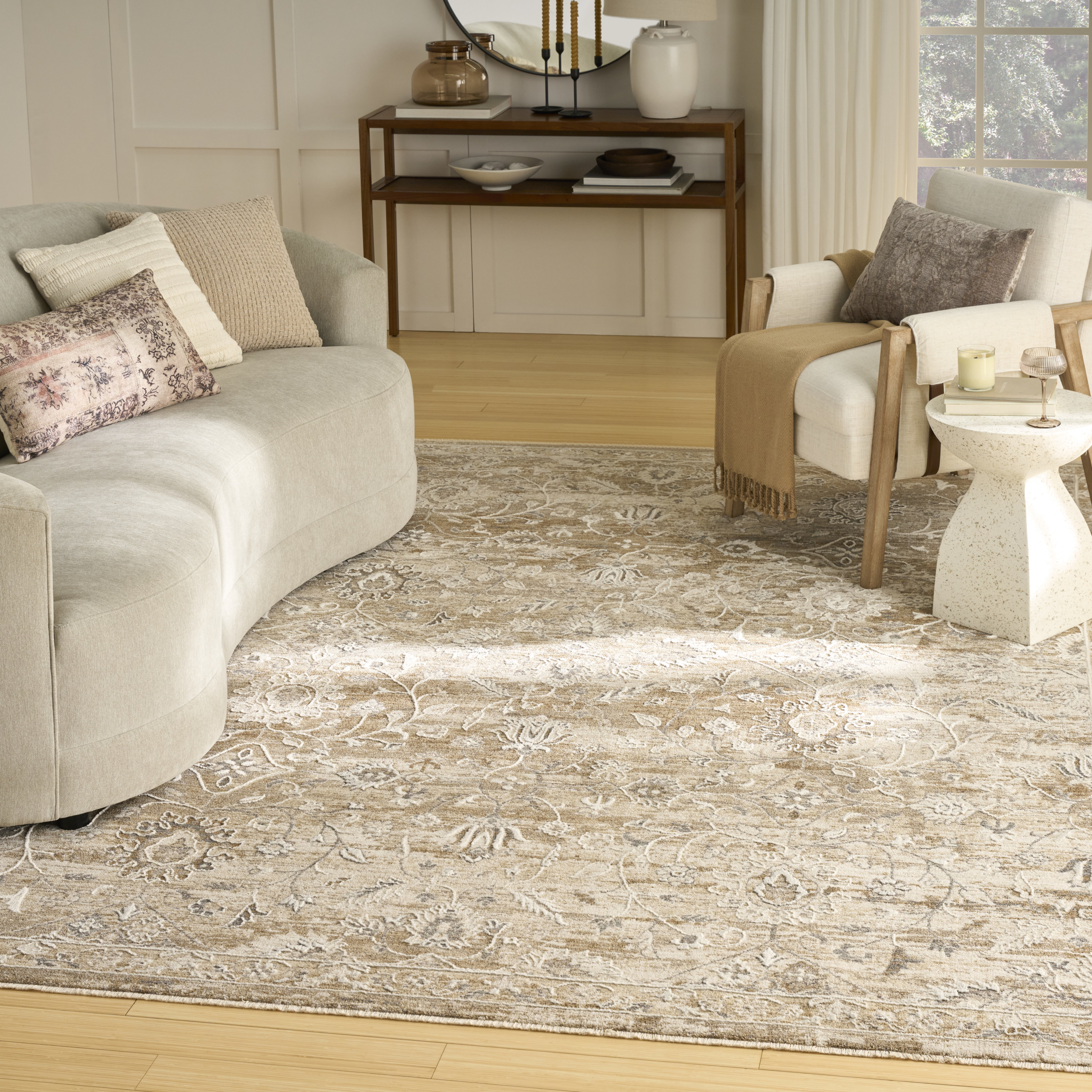 Nourison Retreat 5'3" x 7'6" Beige Vintage Indoor Rug