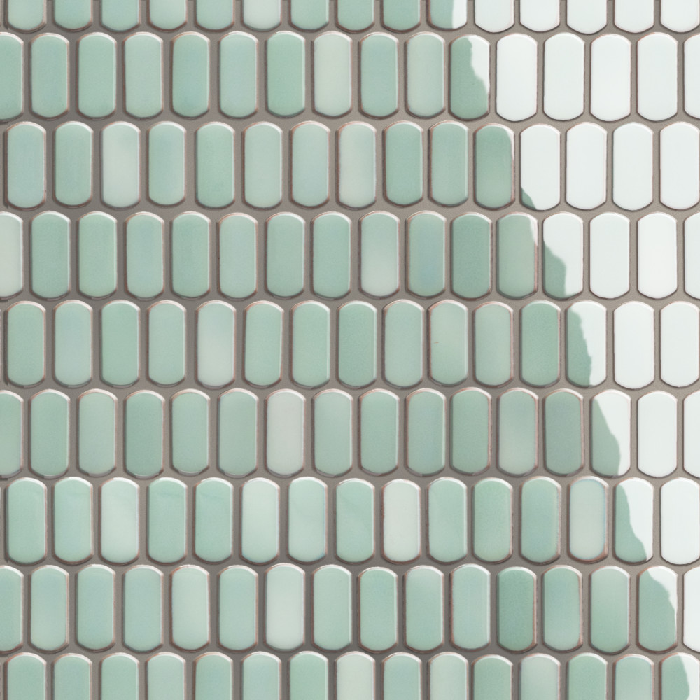 Sample – Hudson Capsule Mint Green Porcelain Mosaic Tile