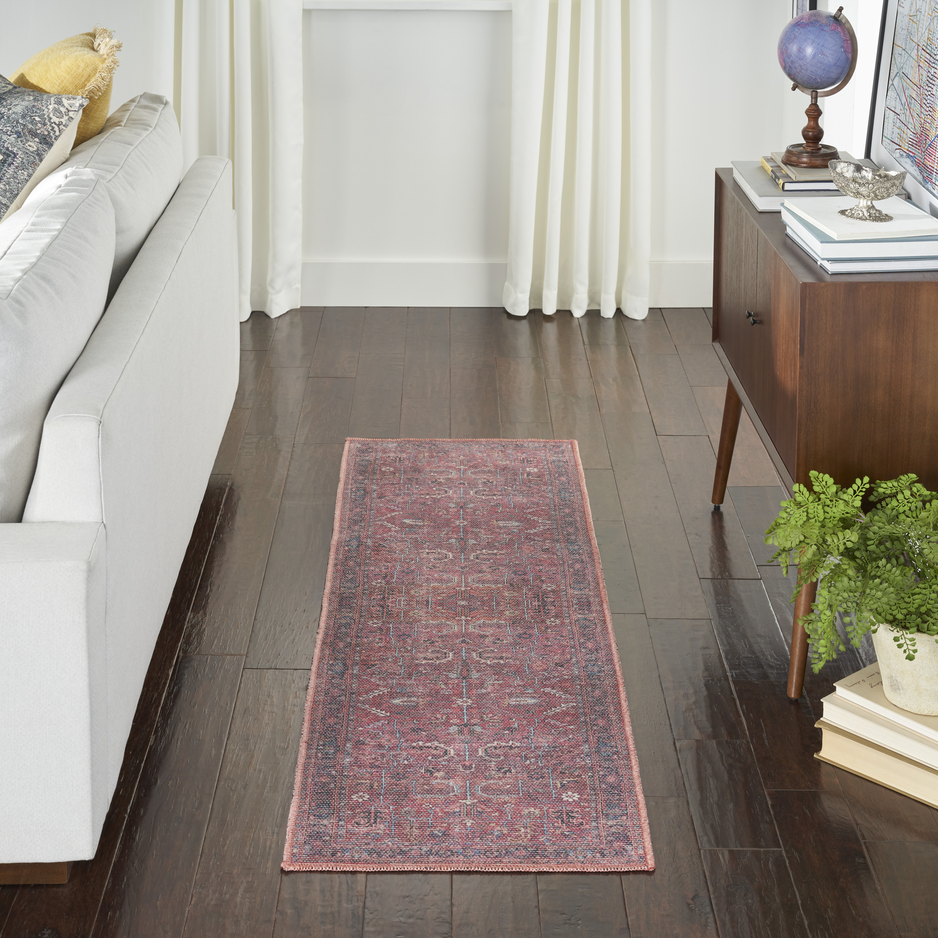 Nourison New Concept Washables 2'2" x 10' Brick Vintage Indoor Rug