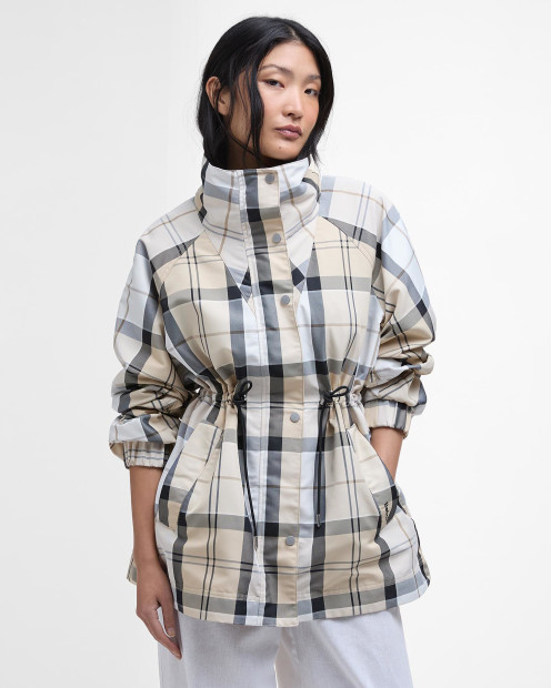 Suri Checked Showerproof Jacket Safari Dress Tartan/Mist