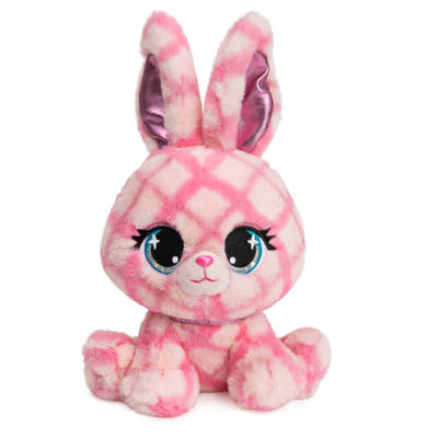 P.Lushes Pets Trixie Karrats Designer Fashion Plush Toy, Collectible Bunny Stuffed Animal, Pink and Purple, 6”