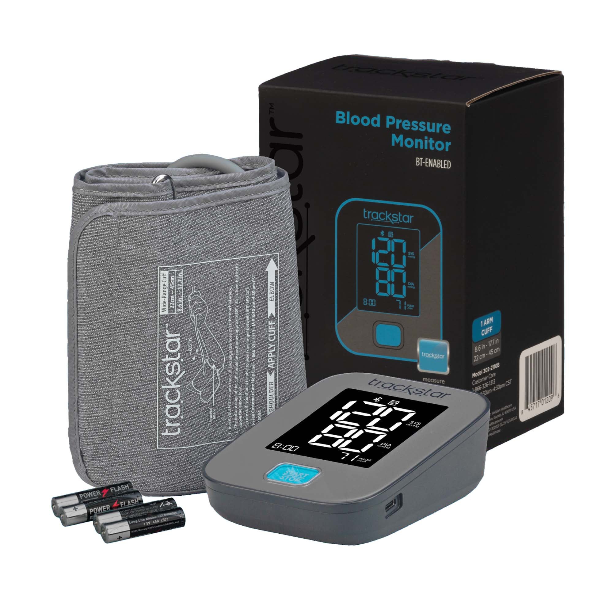 Digital Blood Pressure Monitor RPM Pro™ Adult Cuff Arm Cloth Fabric Cuff 8.6 to 17.7 inch Circumference Mobile
