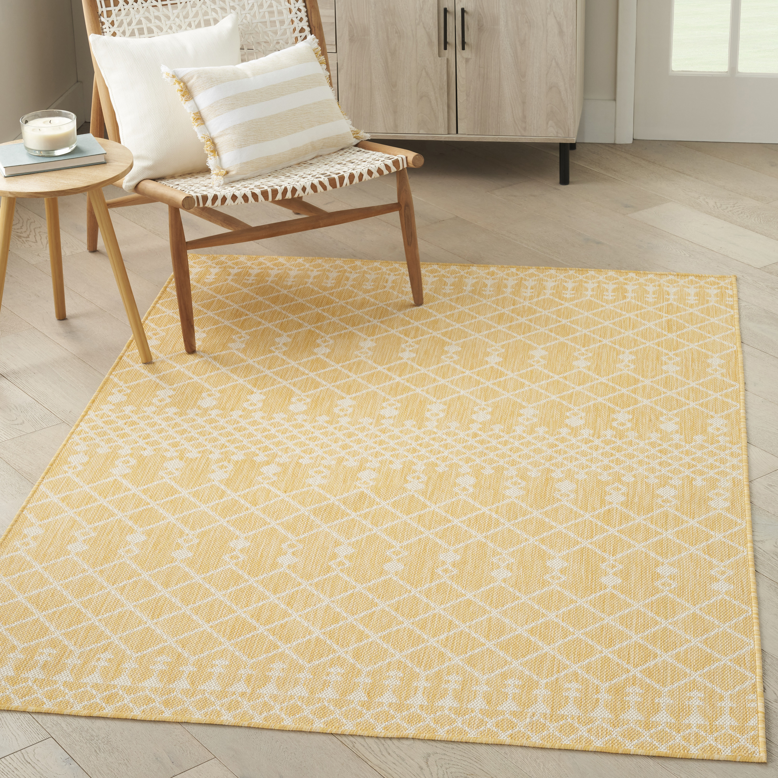 Nourison Positano 7' x 10' Yellow Modern Rug
