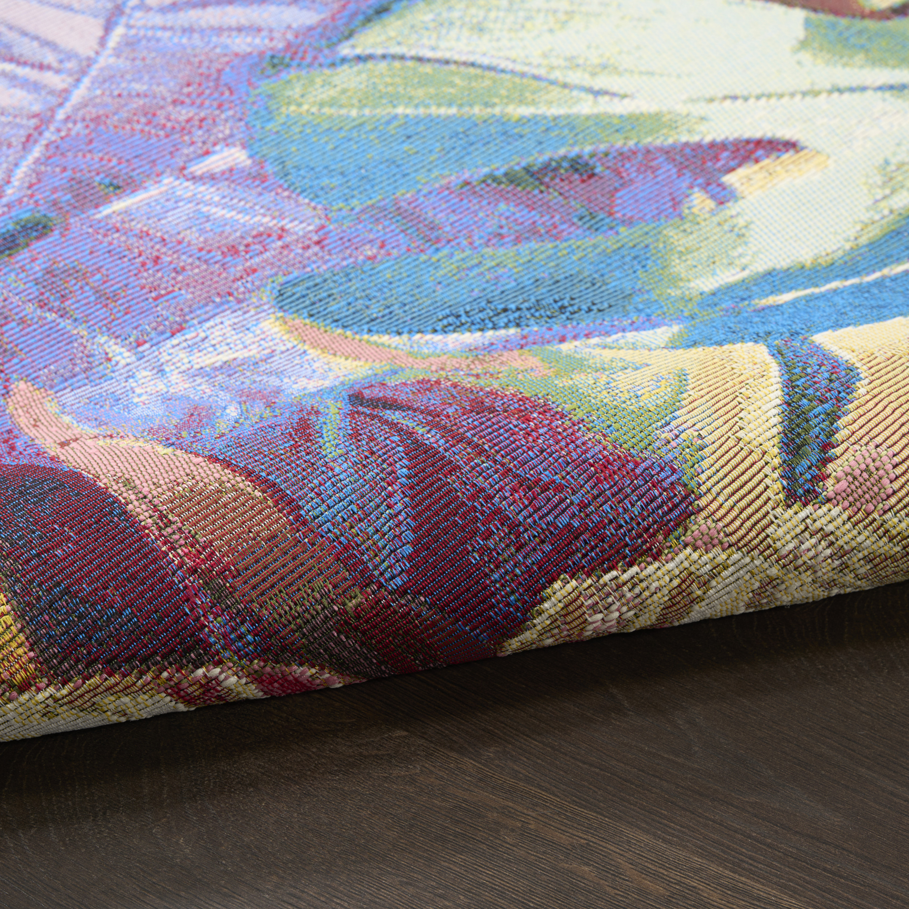 Nourison Color Splash 7'10" x 9'10" Multicolor Tropical Rug