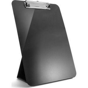 Recycled Plastic Clipboard, Easel Back, Letter Size, Low Profile Clip