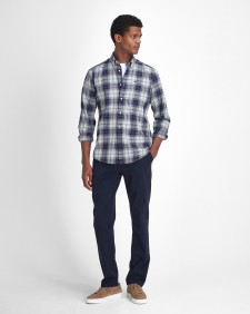 Wetheram Tailored Long-Sleeved Shirt Blue Granite