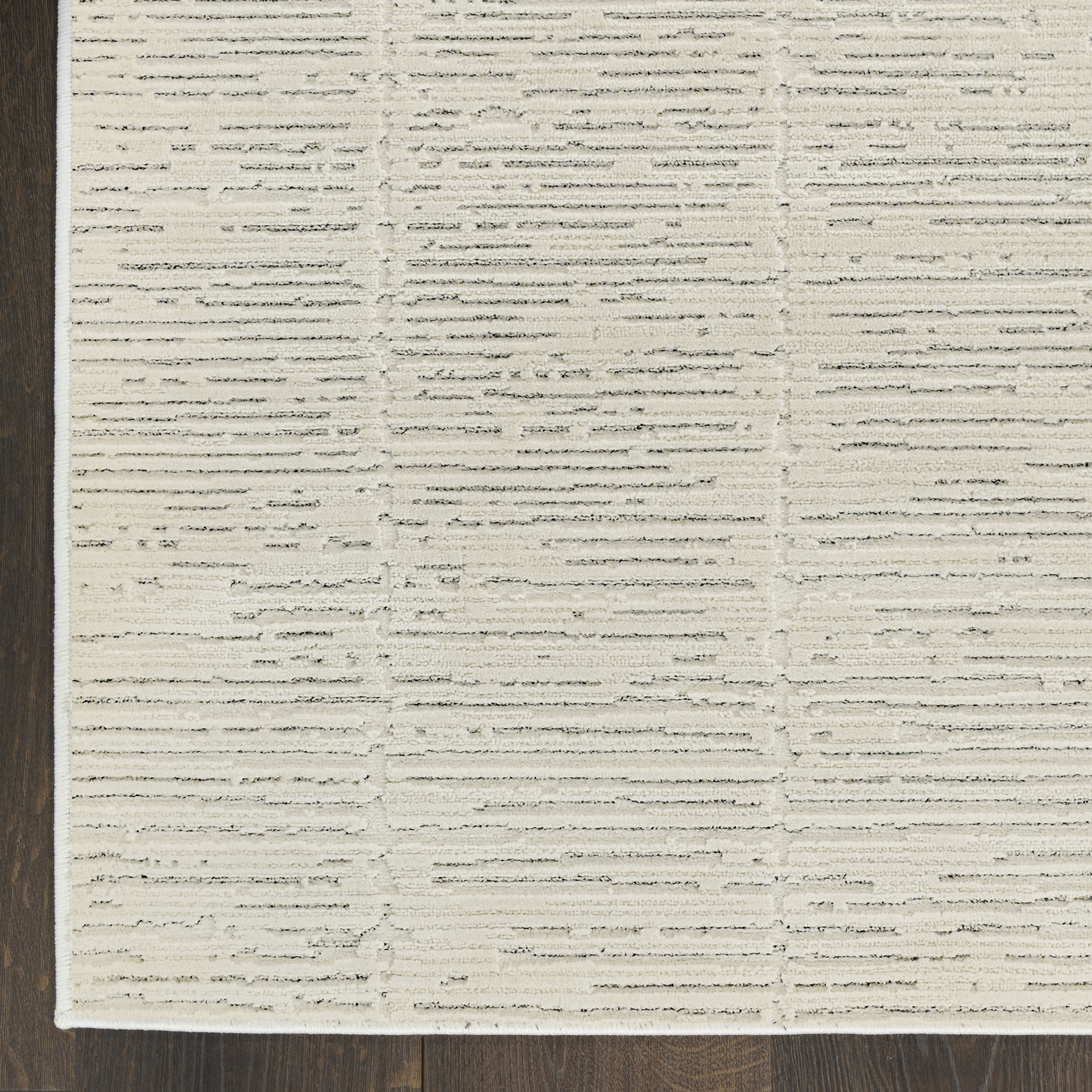 Nourison Ivory Hues 3'11" x 5'11" Ivory Grey Modern Indoor Rug