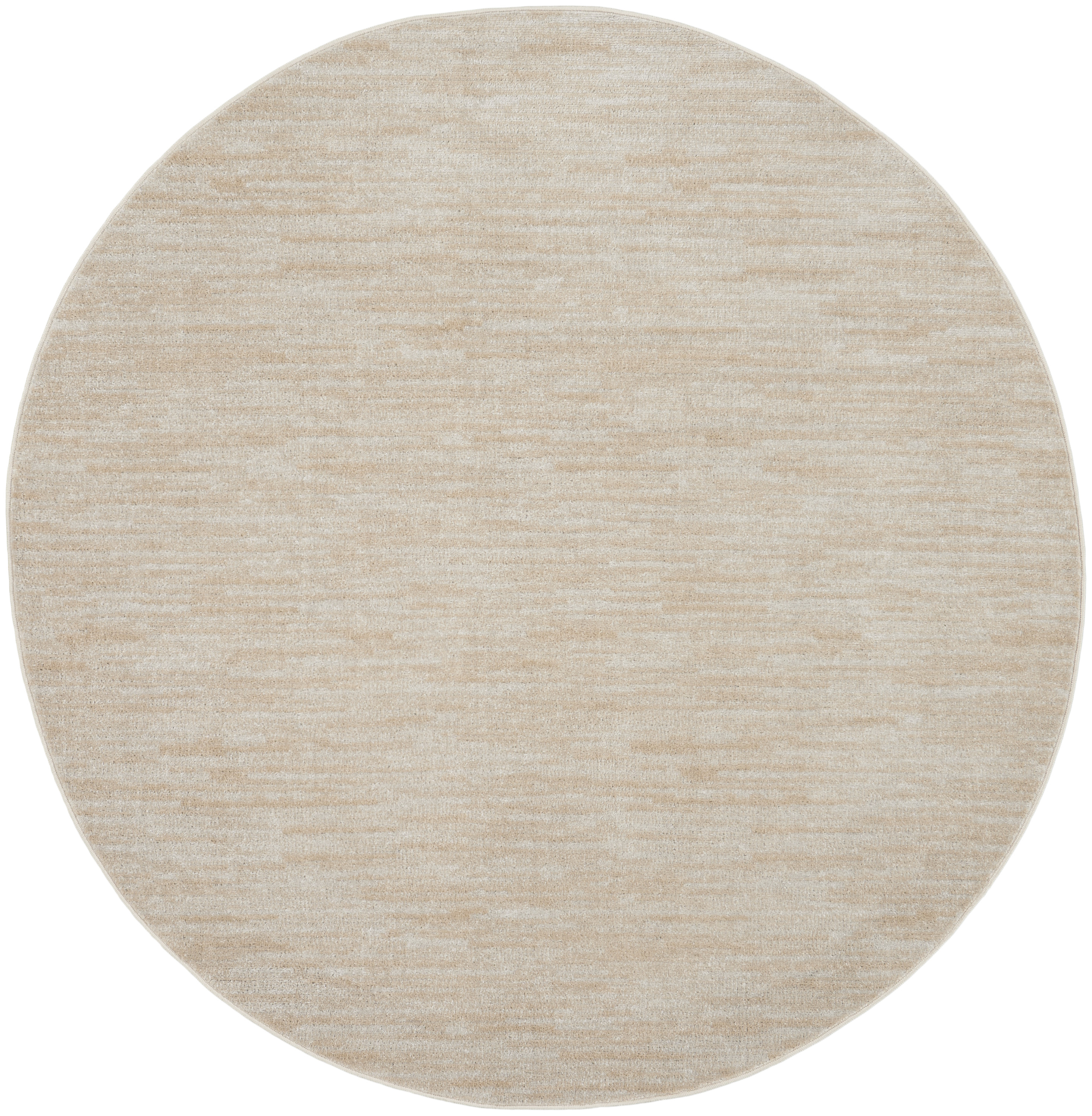 Nourison Nourison Essentials 6' x Round Ivory Beige Outdoor Rug