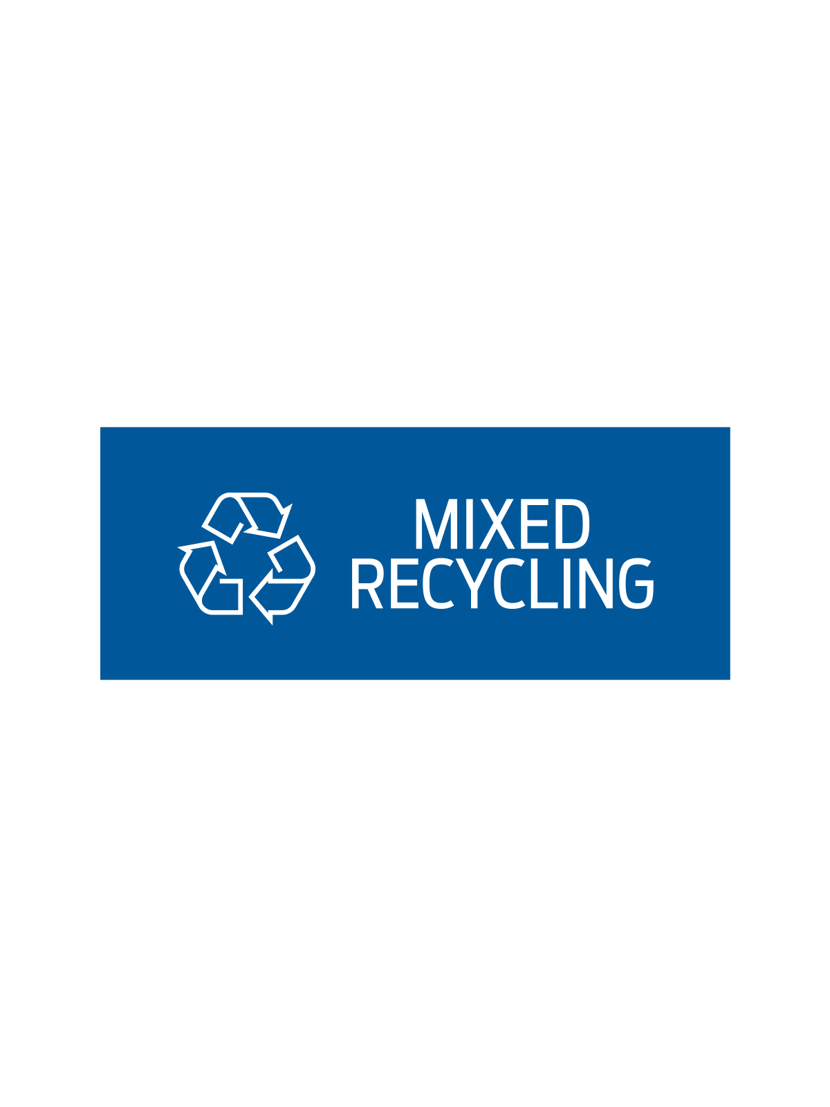 RISE – Double – Sign – Mixed Recycling – Blue