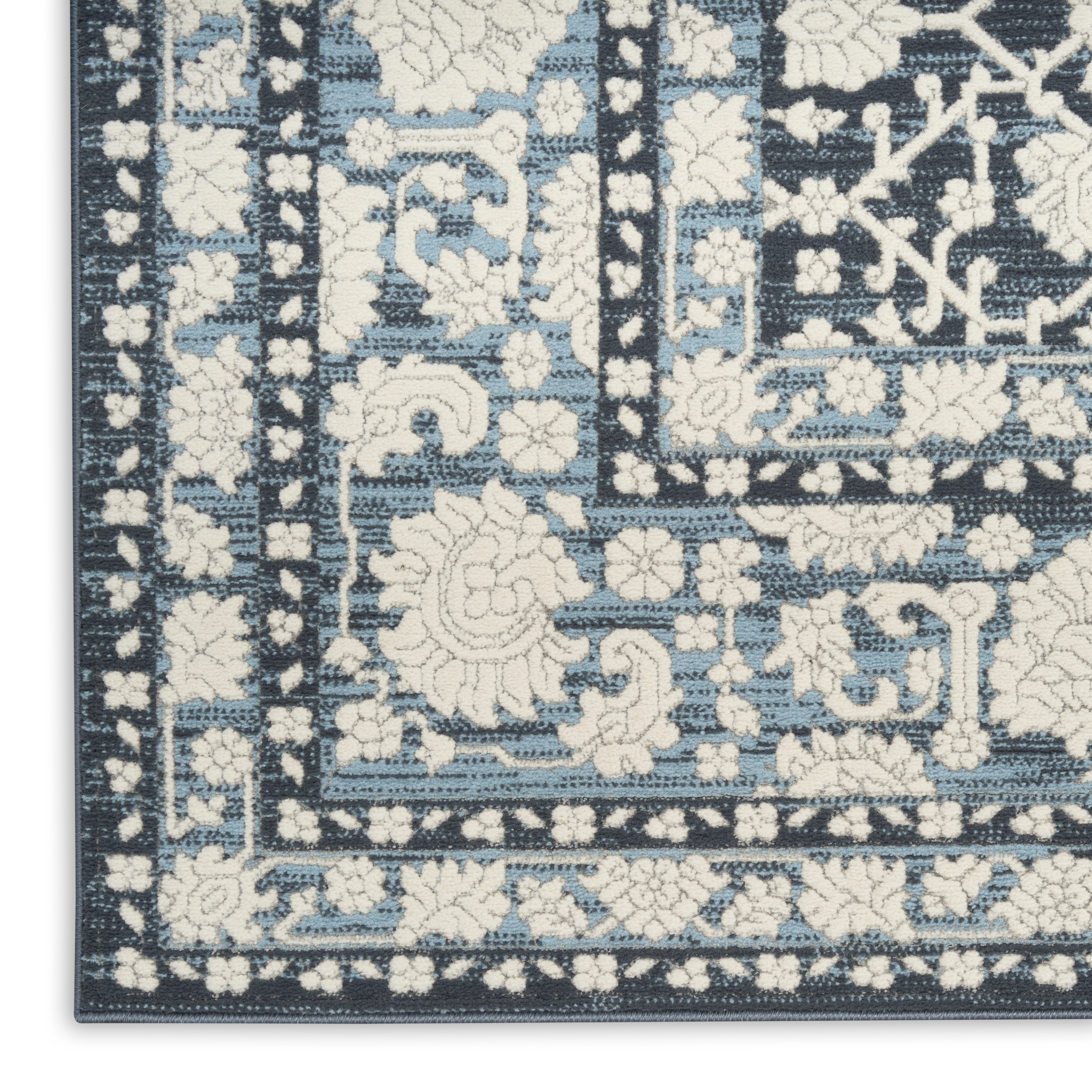 Nourison Grace 7'10" x 9'10" Blue Vintage Indoor Rug