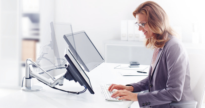 Adjust to your personal ergonomic profile to prevent neck, back and eye strain.