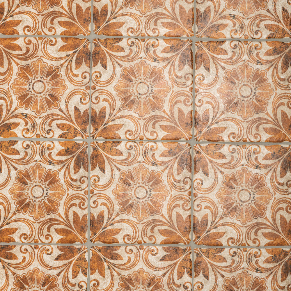 Costa Arena Decor Dahlia 7.75x7.75 Square Ceramic Floor and Wall Digital Pattern