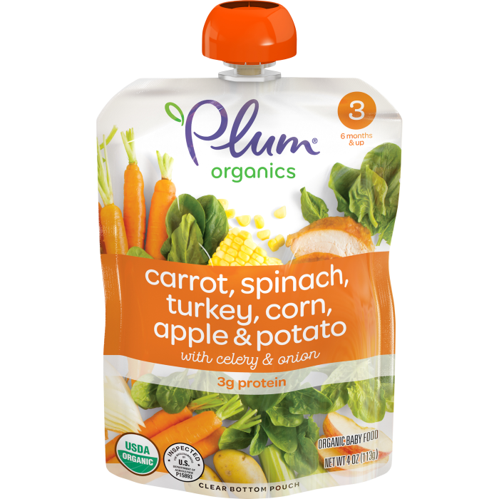 Carrot, Spinach, Turkey, Corn, Apple & Potato Baby Food