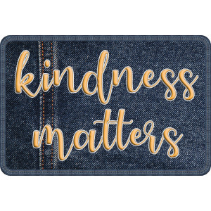The Original Fun Mat® Computer Mouse Pad, 11.75x8 in, Kindness Matters, Denim