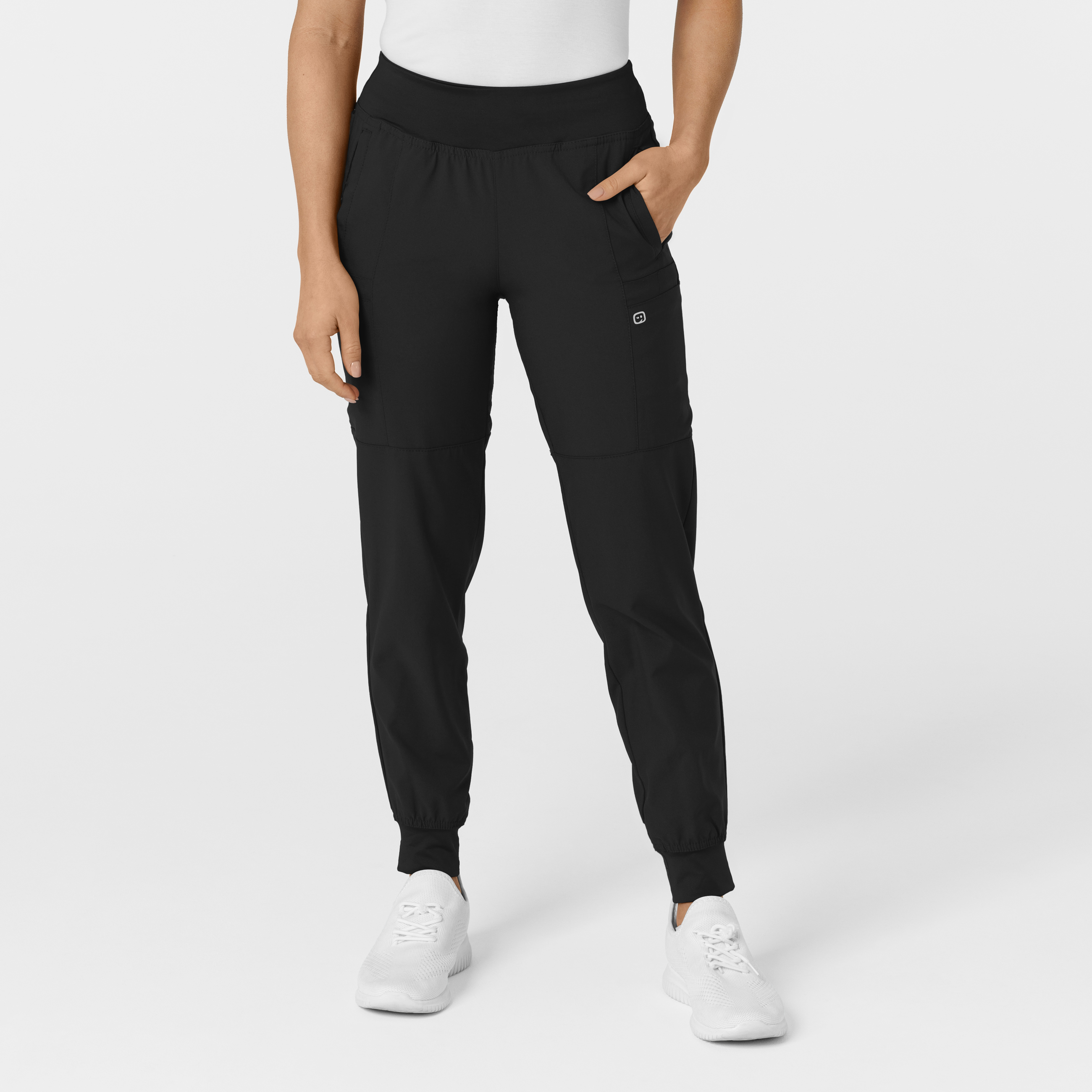 W123 Women‘s Comfort Waist Cargo Jogger Scrub Pant-Wonder Wink