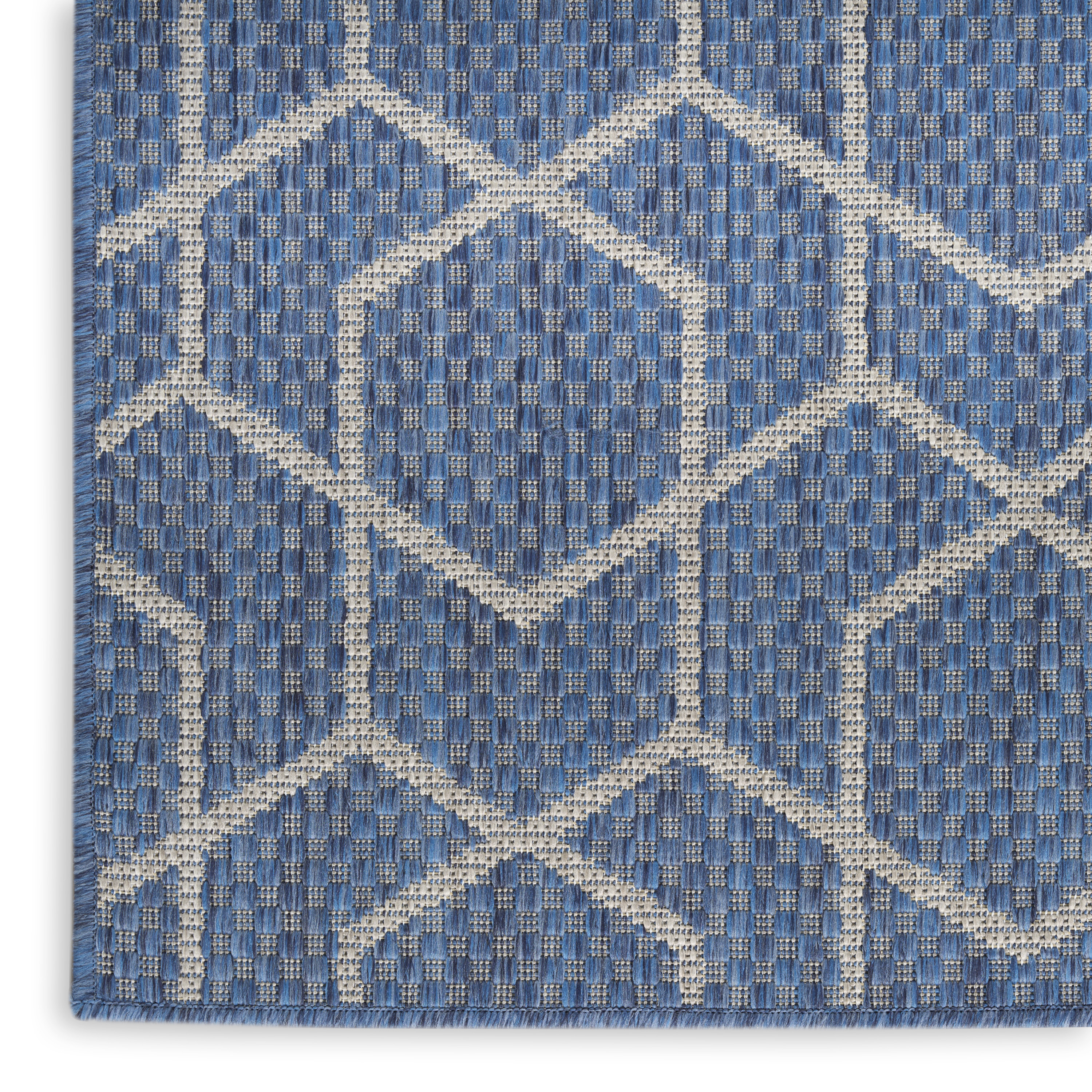 Nourison Horizon Indoor/Outdoor 6' x 9' Denim Modern Rug