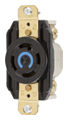 Twist-Lock® Insulgrip® Nylon 30A 3-Phase 250V 3P4W Single Receptacle With Ring Terminal Connection
