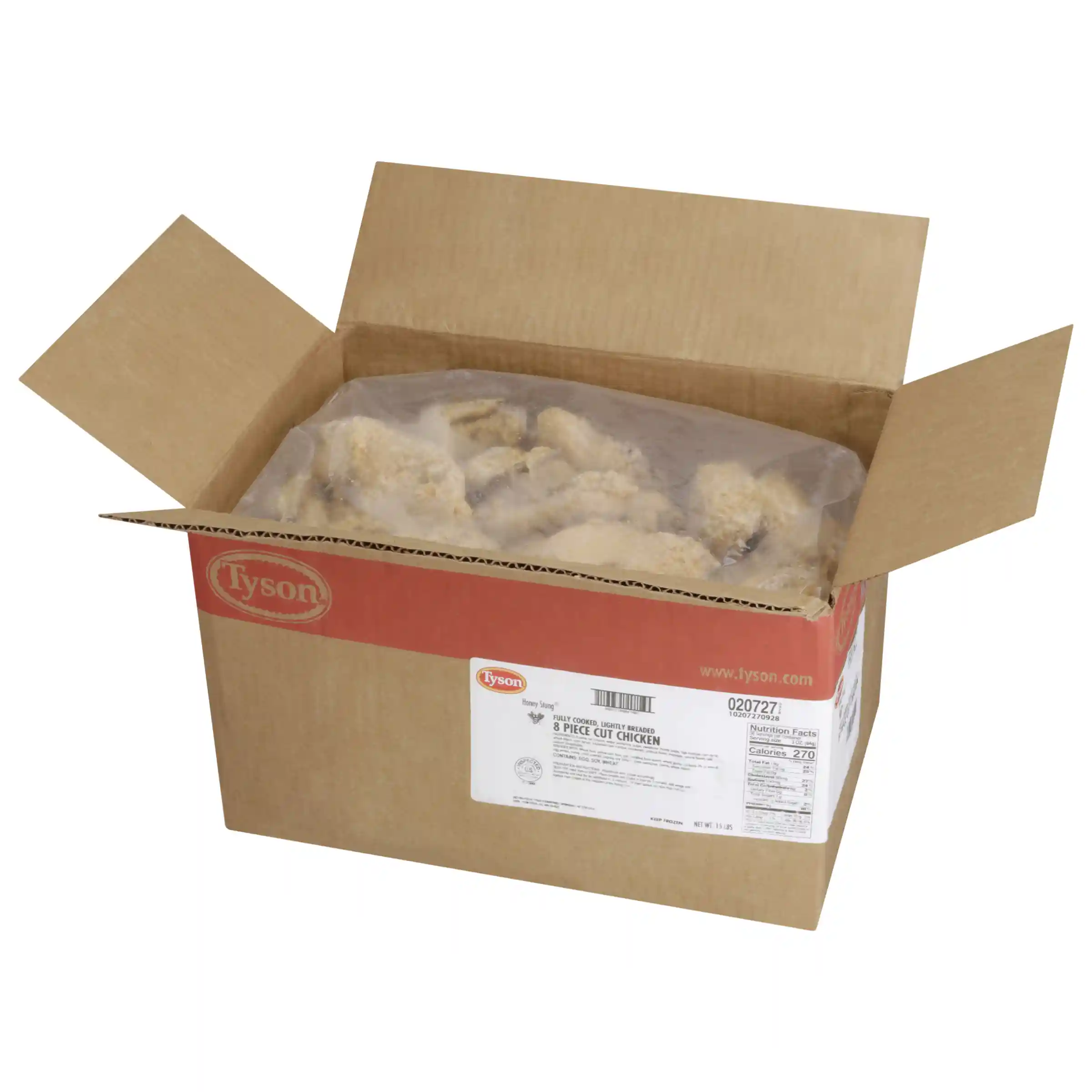 Tyson® Honey Stung® Fully Cooked Lightly Breaded Original Honey 8 Piece Cut Chicken_image_4