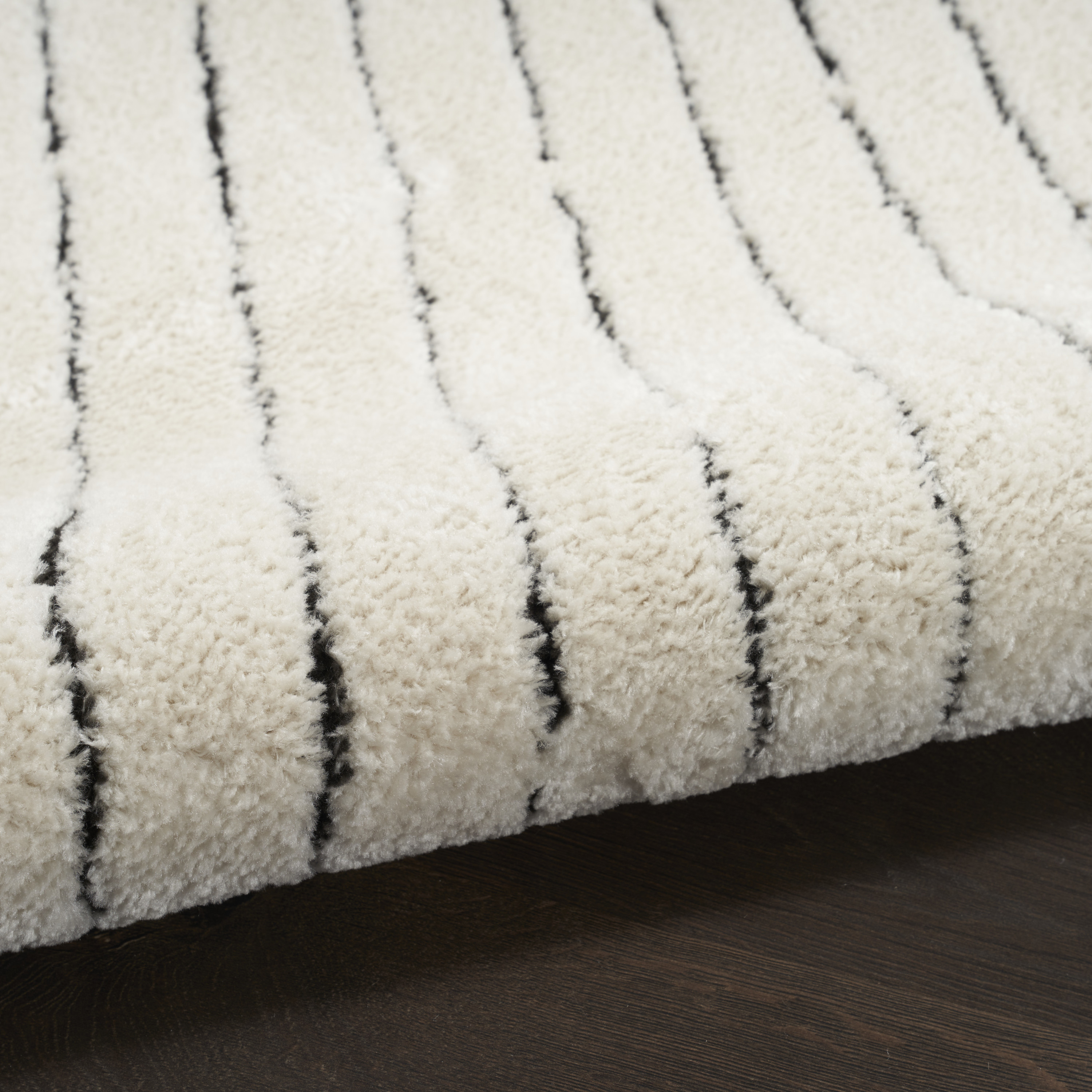 Nourison Modern Comfort 9' x 12' Ivory Black Scandinavian Indoor Rug