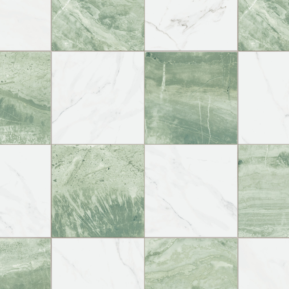 Marbilia Chess Jungle 17-3/8 in. x 17-3/8 in. Porcelain Floor and Wall Tile