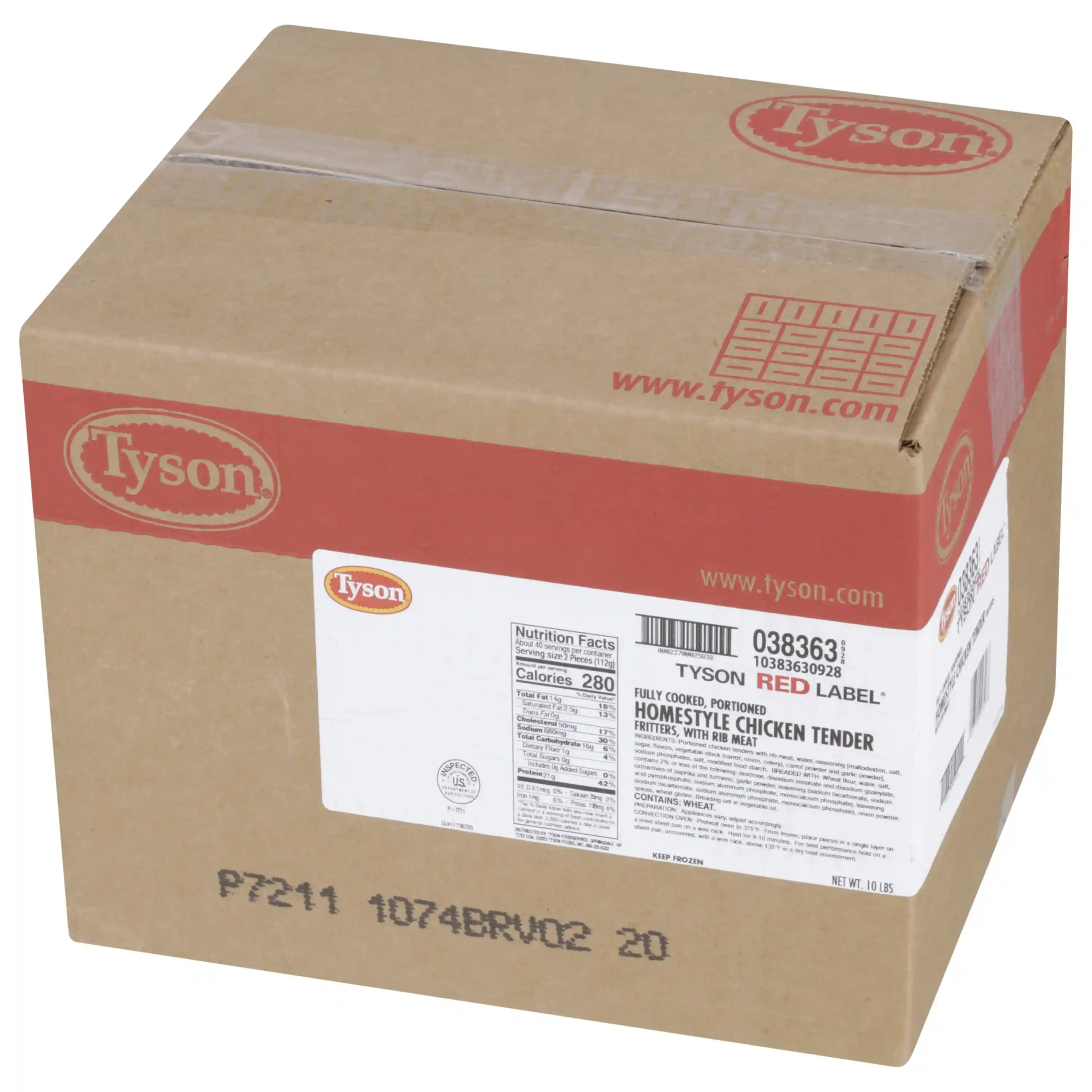 Tyson Red Label® Fully Cooked Homestyle Select Cut Chicken Tender Fritters _image_6