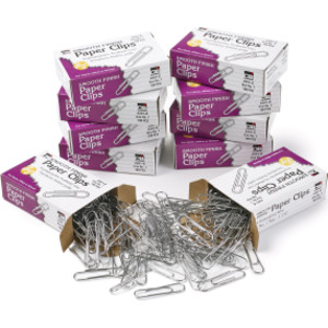 Standard Paper Clips, 100 Per Box, 10 Boxes