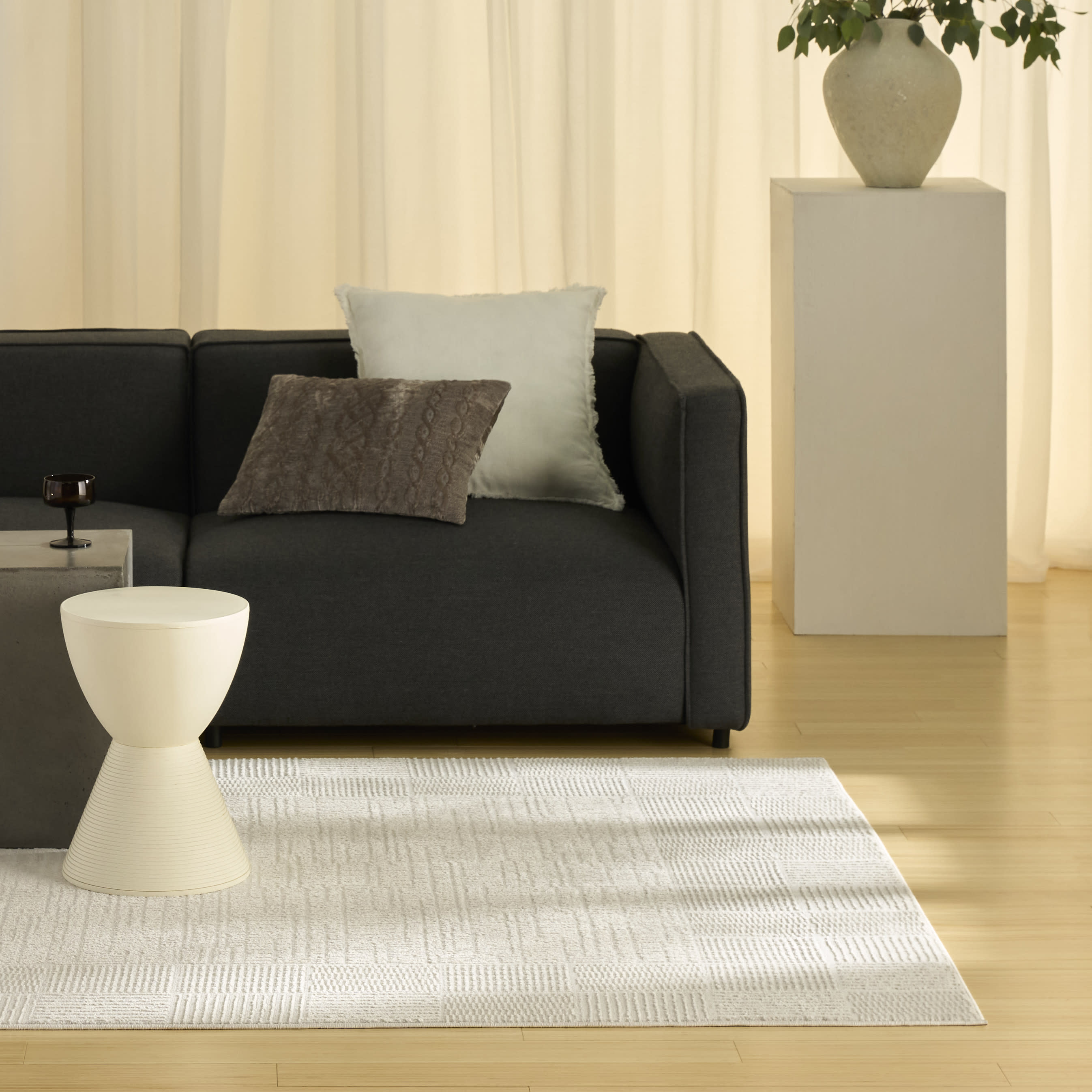 Nourison Nordic 5' x 7' Ivory Modern Indoor Rug