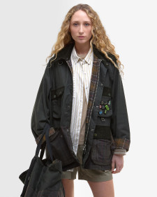 Giacca cerata Bedale oversize Barbour x Crocs 