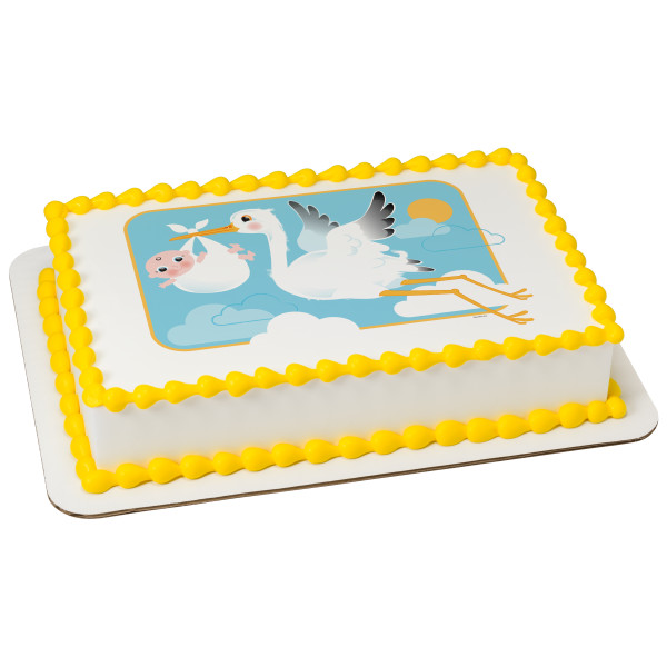 Stork and Baby PhotoCake® Edible Image®