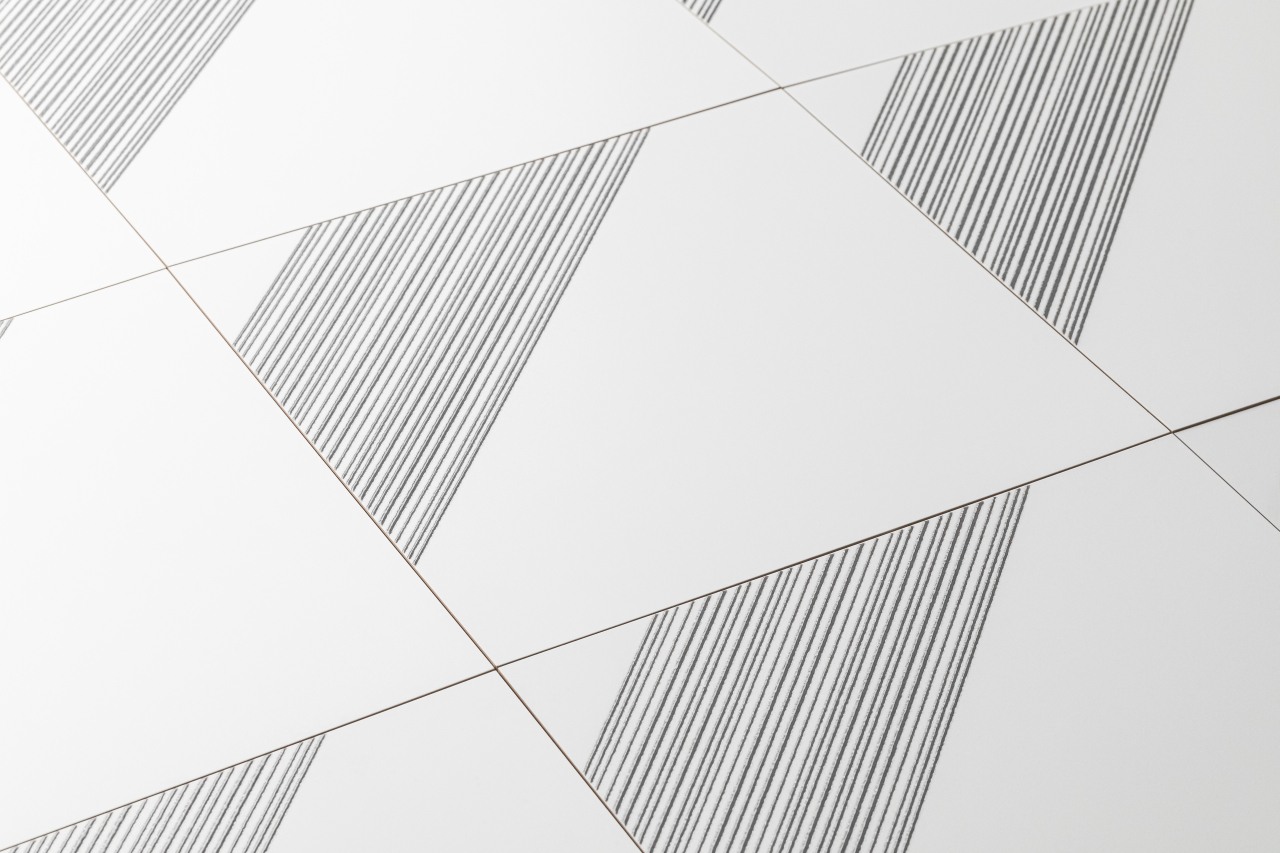 CrissCross White Silver 12x12 Deco 3 Decorative Tile Satin Rectified