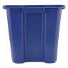 Rubbermaid Commercial, Recycling Bin, 14 gal, Resin, Blue, Rectangle, Receptacle
