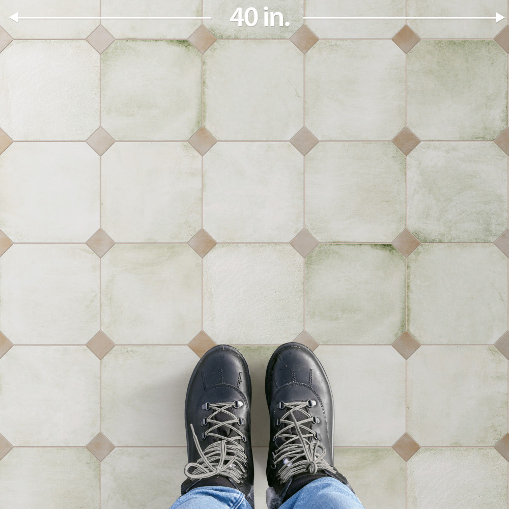 Laverton Octagon Nieve with Taco Arena 7-7/8 in. x 7-7/8 in. Porcelain Floor and Wall Tile