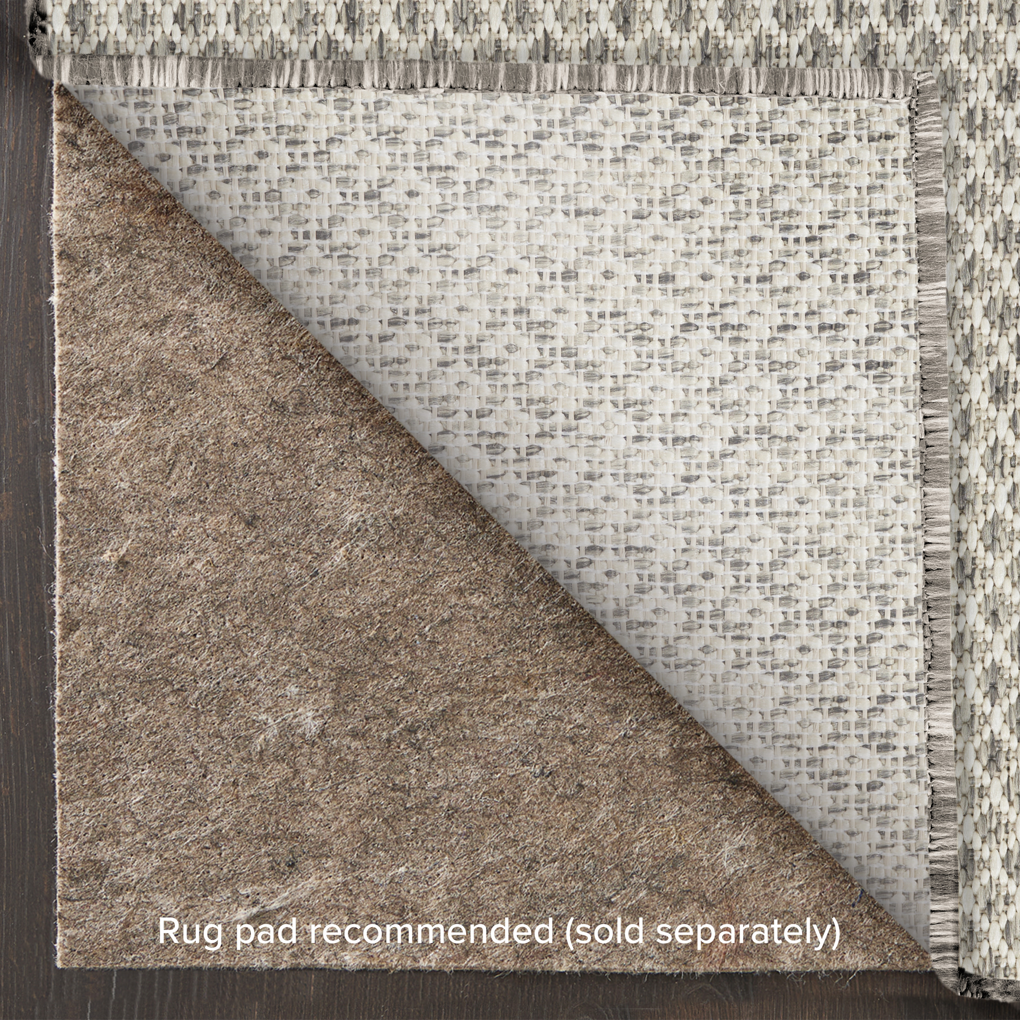 Nourison Courtyard 10' x Square Ivory Silver Modern Rug