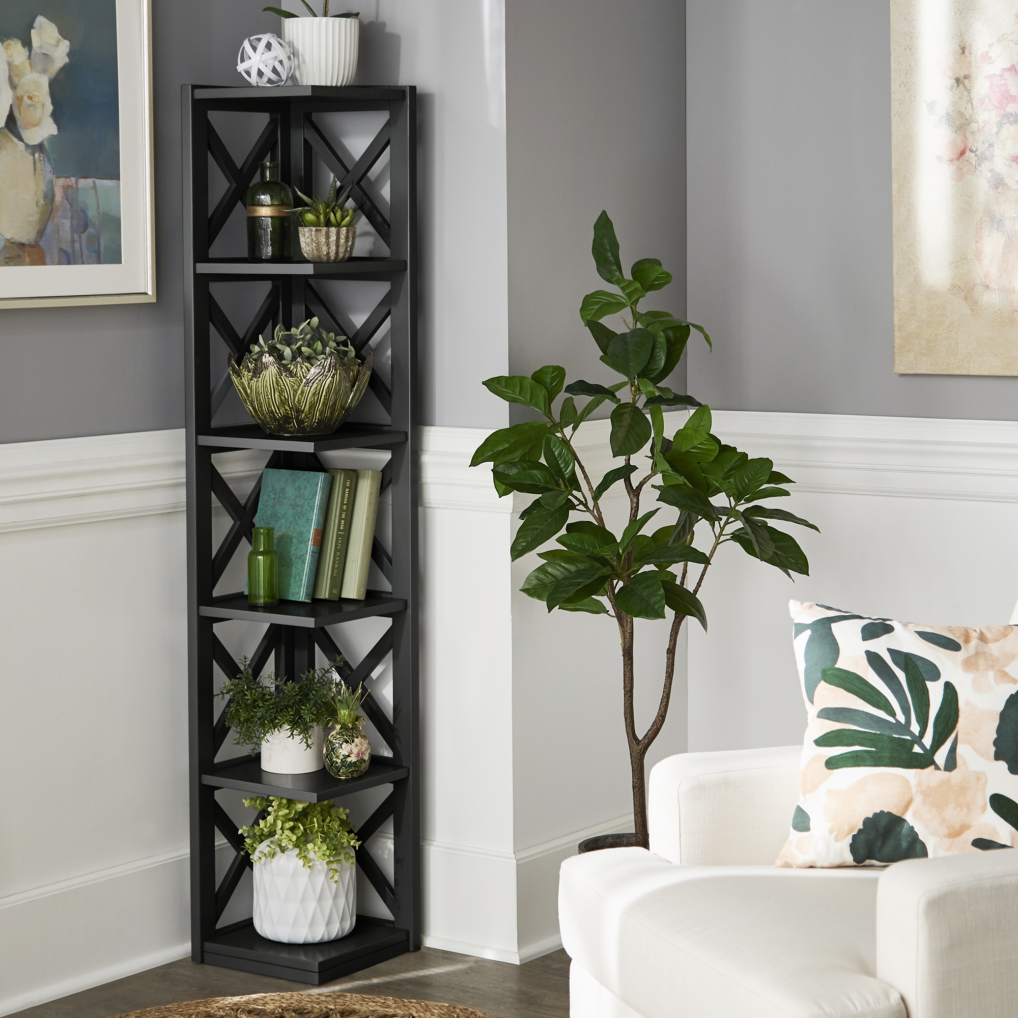 X-Frame 5-Shelf Bookcase