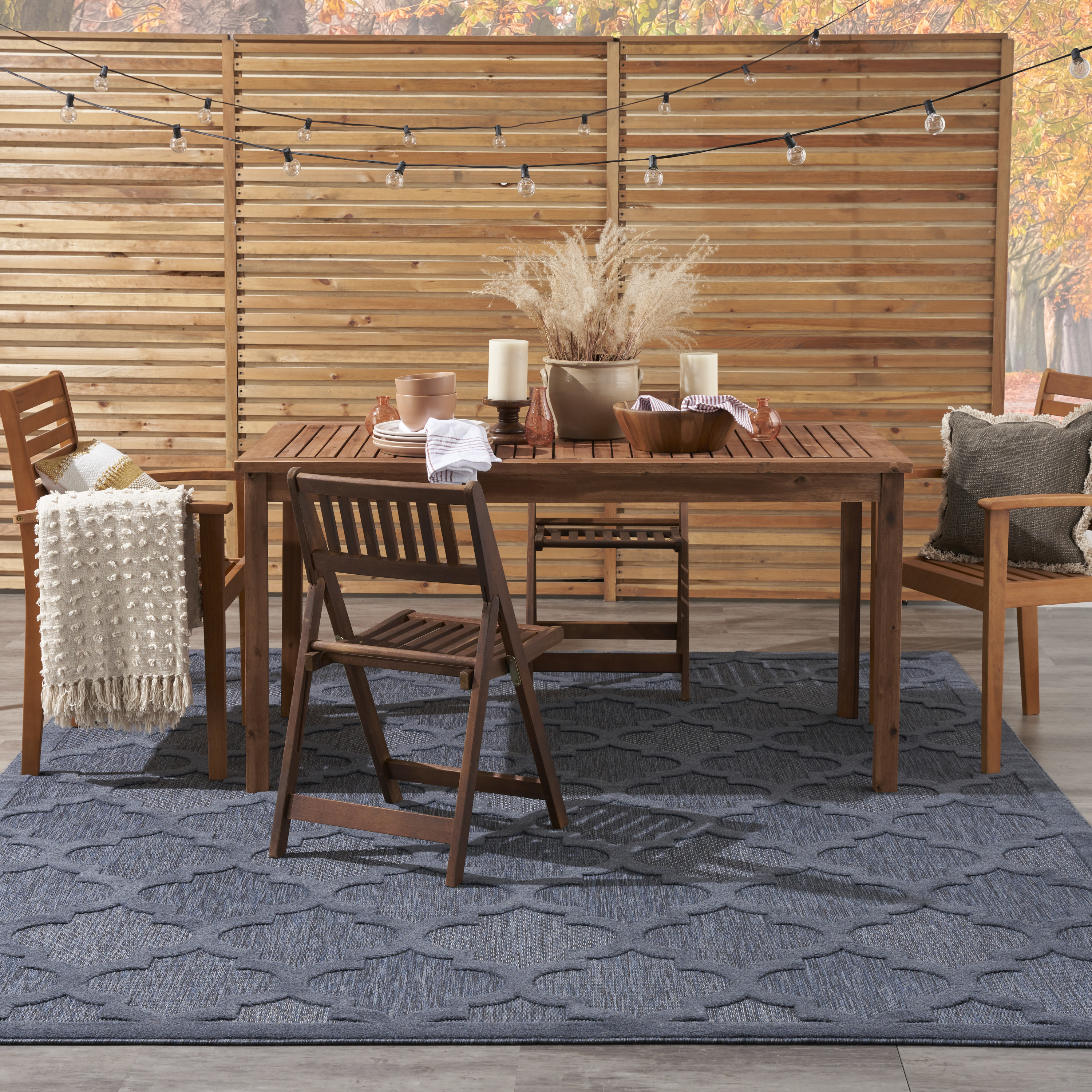 Nourison Easy Care 9' x 12' Navy Blue Modern Rug
