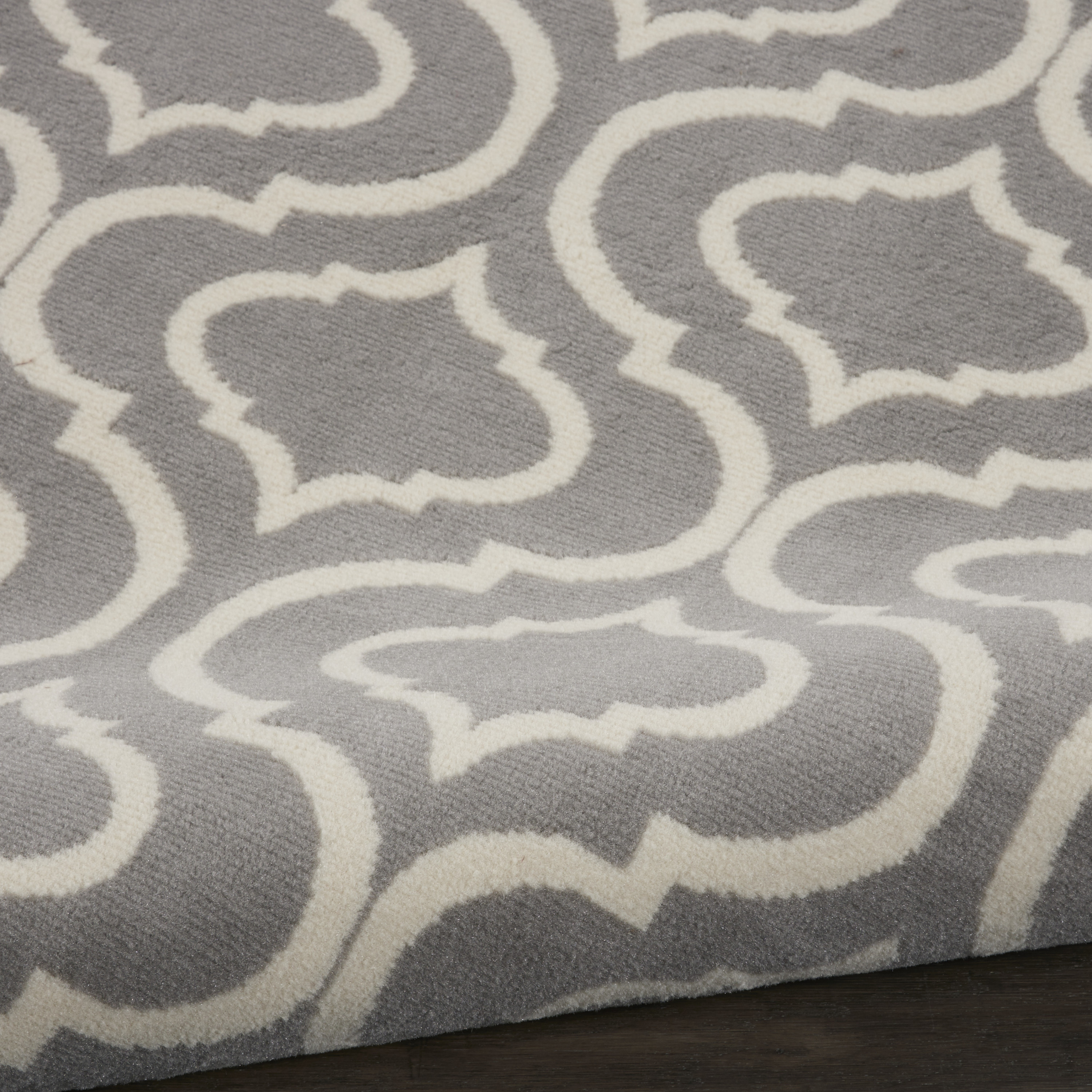 Nourison Jubilant 5'3" x Round Grey Contemporary Indoor Rug