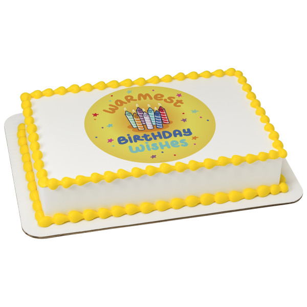 Warmest Birthday Wishes PhotoCake® Edible Image®