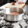 12-quart Intrigue® stainless steel brazier with natural finish