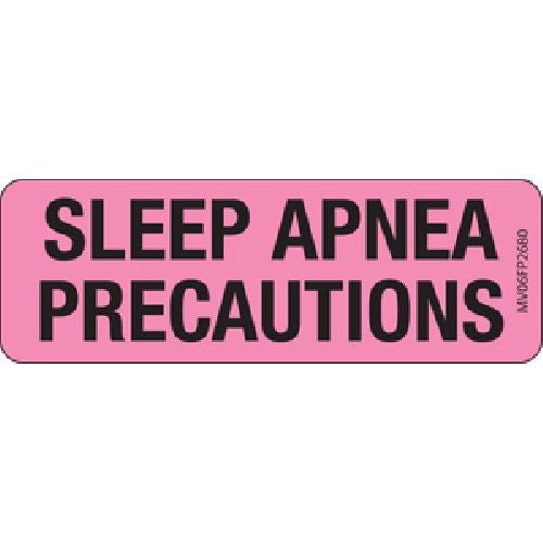 PDC Healthcare LABEL, SLEEP APNEA 2-15/16"X1"(333/RL) FL PINK