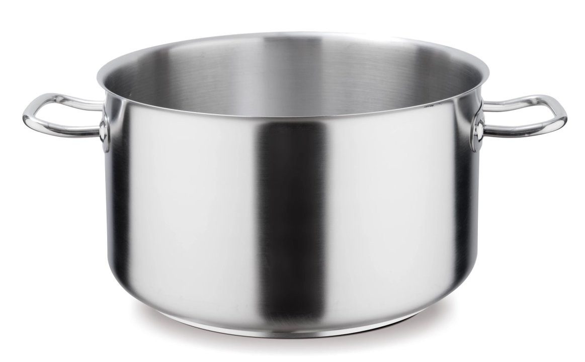 Braisière sans couvercle Inox Pro 60 cm prêt pour l'induction en finition satinée
