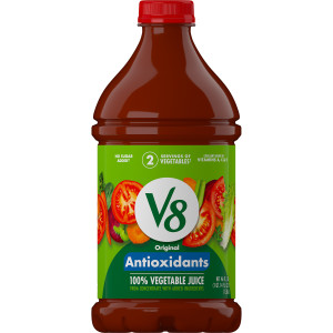 V8® Antioxidants Original 100% Vegetable Juice, 46 fl oz Bottle (6 Pack)