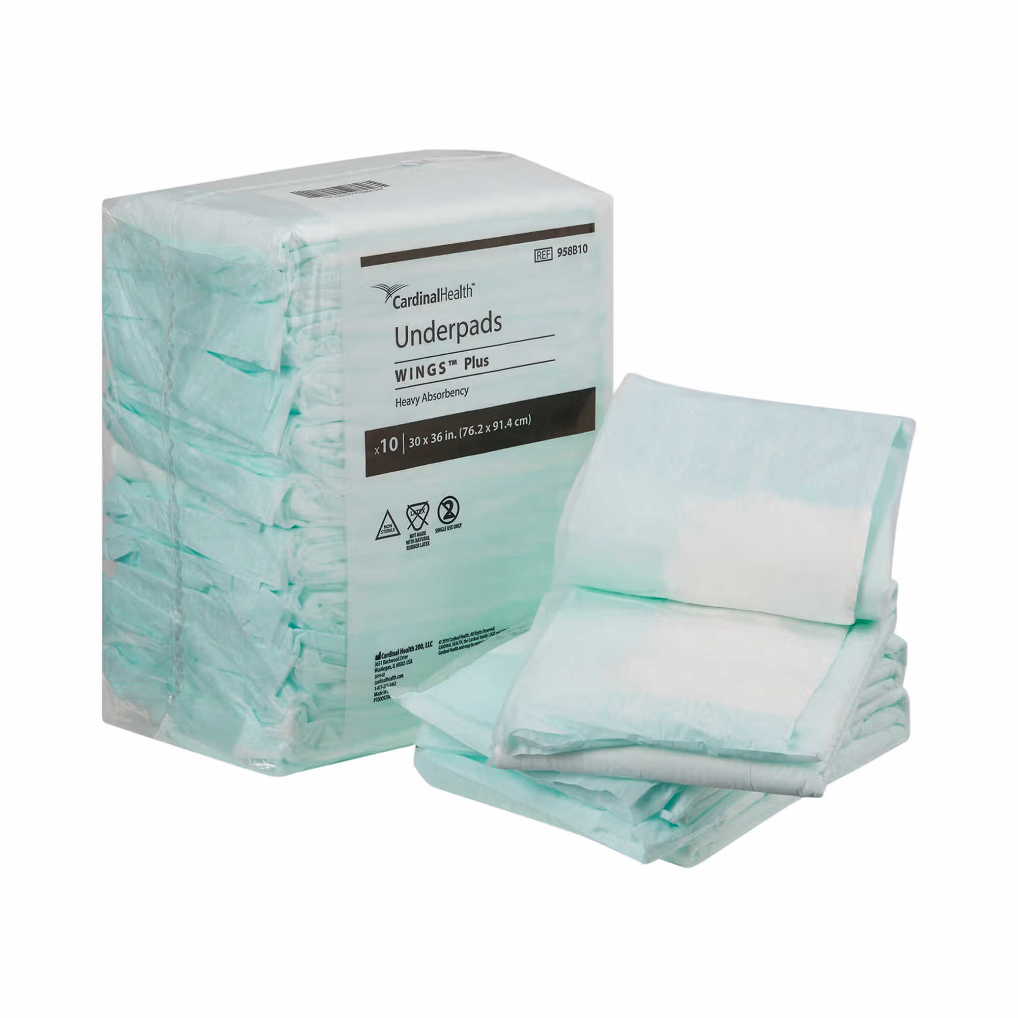 Wings™ Plus Heavy Absorbency Underpads, 30 x 36 Inch